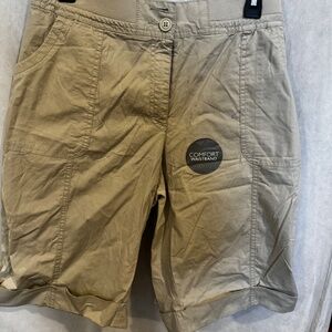 Comfortable JM plus size stone colored shorts.  New with tags